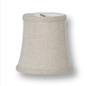 Natural Chandelier Shades Mini Bell - Fine Linen (00682A)