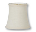 Eggshell Chandelier Shades Mini Bell - Fine Linen (00682E)