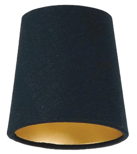 Hardback CHANDELIER EMPIRE, Black Color, 100% Fine Linen (00695KE)
