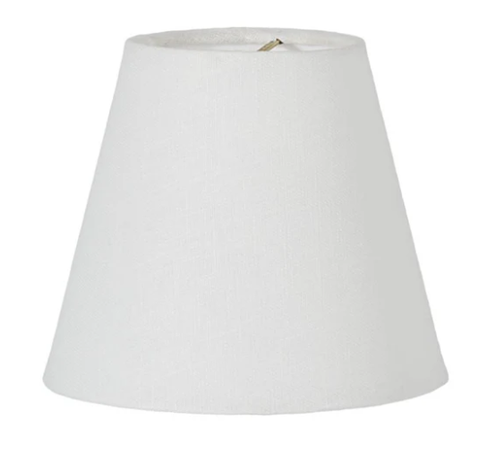 Hardback Chandelier Empire Shade, Off-White Color, 100% Fine Linen (00696WE)