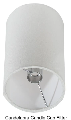 Cylinder style Chandelier Hardback Shade, 4(T) x 4(B) x 6.5(H), Off-White Linen (00702F)