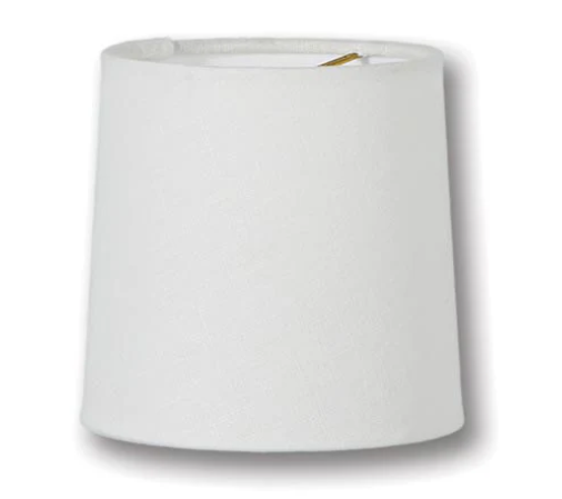 Chandelier Retro Drum Hardback Shades, Off White Color 100% Fine Linen (00709F, 00710F)