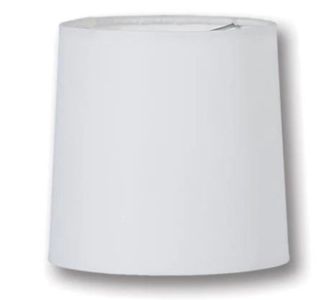 Chandelier Retro Drum Hardback Shades, White Microfiber Chiffon (00709W, 00710W)