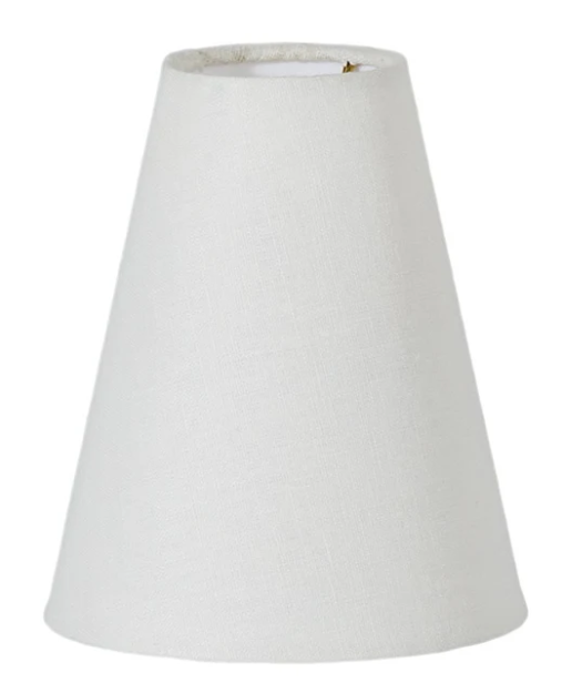 Tapered Deep Empire style Chandelier Shades, Off White Linen (00711WE)