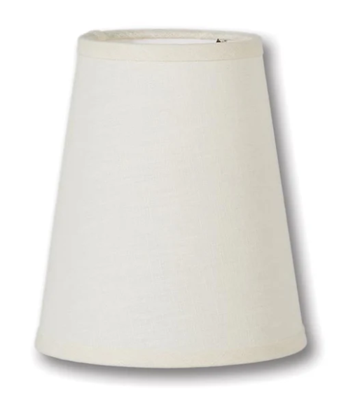 Chandelier Shade, Tapered Deep Empire, 4(T) x 6(B) x 7(H), Eggshell Color Linen (00714EE)