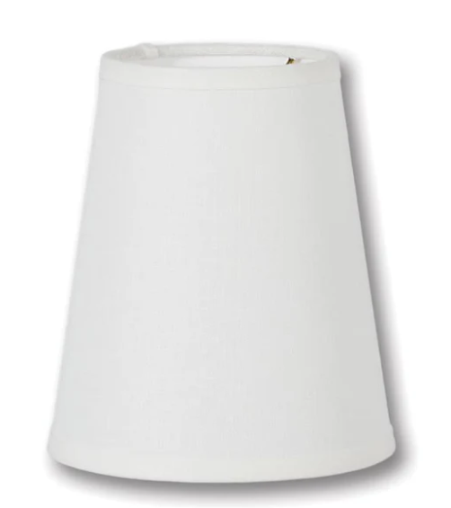 Chandelier Shade, Tapered Deep Empire, 4(T) x 6(B) x 7(H), Off White Linen (00714F)