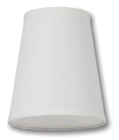 Chandelier Shade, Tapered Deep Empire, 4(T) x 6(B) x 7(H), Off White Linen (00714F)