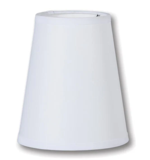 Chandelier Shade, Tapered Deep Empire, 4(T) x 6(B) x 7(H), Off White Color Linen (00714WE)