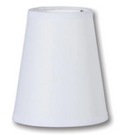 Chandelier Shade, Tapered Deep Empire, 4(T) x 6(B) x 7(H), White Microfiber Chiffon (00714W)