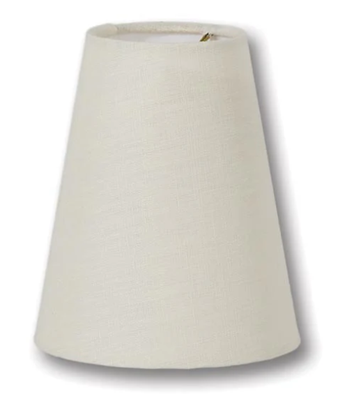 Chandelier Shade, Tapered Deep Empire, 3(T) x 5(B) x 6(H), Eggshell Color Linen (00715E)