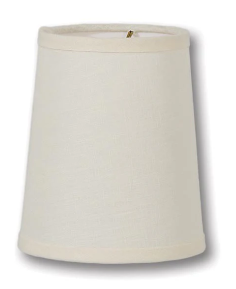 Chandelier Deep Drum Shade, 4(T) x 5(B) x 6(H), Eggshell Color Linen (00717E)