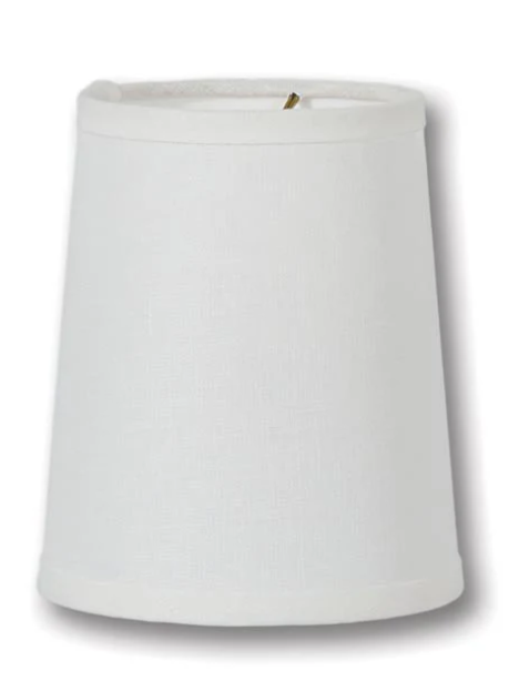 Chandelier Deep Drum Shade, Off White Linen (00717WE)