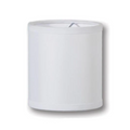 Chandelier Deep Drum Hardback Shades, White Micro Fiber Chiffon (00761P)