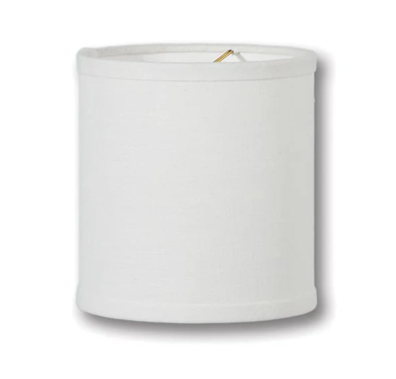 Chandelier Deep Drum Hardback Shades, Off White Color 100% Fine Linen (00762F)