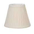 Pleated Empire Tissue Shantung Eggshell, Softback Chandelier Shade 3(T)x5(B)x4(H) (00766E)
