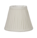 Pleated Empire, Off-White Tissue Shantung, Softback Chandelier Shade 3(T)x5(B)x4(H) (00766WE)