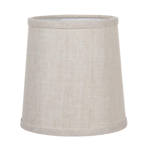 Chandelier Deep Drum Hardback Shade, Natural Color 100% Linen 3(T)x5(B)x4(H) (00767AE)