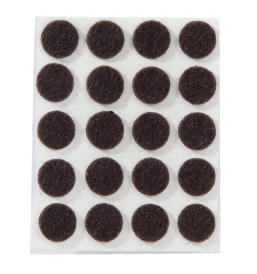 Adhesive Backed Brown Felt Dots 3/8" or 3/4" Diam (10198BR)