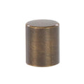 Short Drum Style Brass Lamp Finial Antique Brass Finish 5/8" ht. (10369A)
