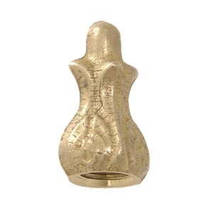 1-3/8" ht. Cast Brass "Leaf" Finial (10931U)