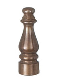 Column Style Finial Antique 1-1/2" Tall & 1/4-27 tap (10950A)