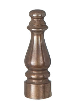 Column Style Finial Antique 1-1/2" Tall & 1/4-27 tap (10950A)