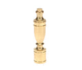 2-3/8" Tall Brass Finial, Polished & Lacquered or Unfinished, 1/4-27F Tap (10952)