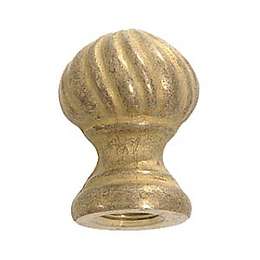 1-3/8" ht., Cast Brass Finial Knob, Tap 1/8F (10956U)
