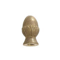1-5/8" Tall Brass Acorn Finial, Polished & Lacquered or Unfinished, Tap 1/8F (10957)