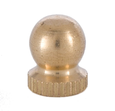 Small Knurled Knob Finial, Unfinished Brass (10958U)