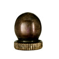 Small Antique Bronze Knob Finial 1/4-27F (10958B)