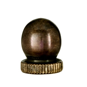 Small Antique Bronze Knob Finial 1/4-27F (10958B)