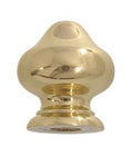 1" Tall Handel Style Finial 1/4-27F Tap Polished & Lacquered (10959)