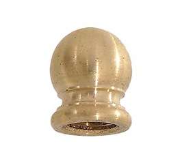 3/4" Tall Round Brass Finial Knob Tap 1/8F (10965U)