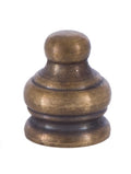 11/16 Inch Tall Antique Brass Pyramid Finial Tap 1/8F (10966A)