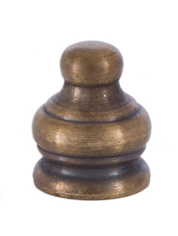 11/16 Inch Tall Antique Brass Pyramid Finial Tap 1/8F (10966A)