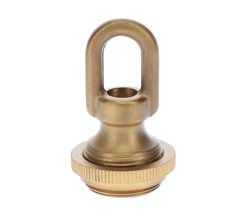 Cast Brass Screw Collar Loop, Tap 1/4IP, Slips 1-1/16" Hole, Antique Finish (10996A)