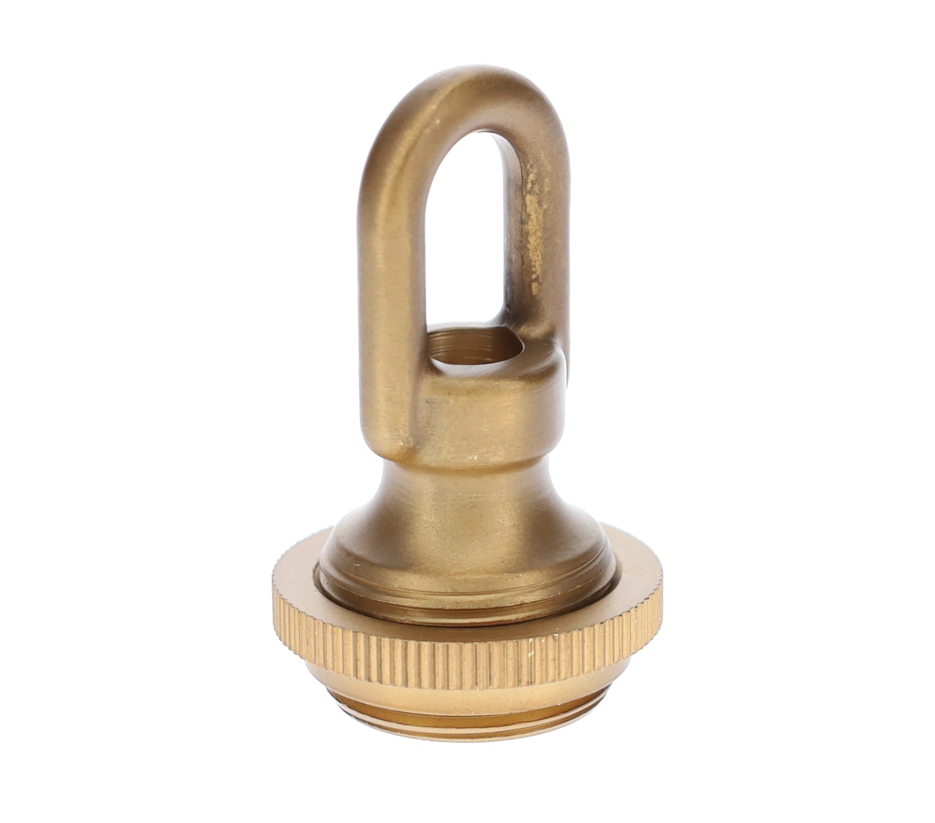 Cast Brass Screw Collar Loop, Tap 1/4IP, Slips 1-1/16" Hole, Antique Finish (10996A)