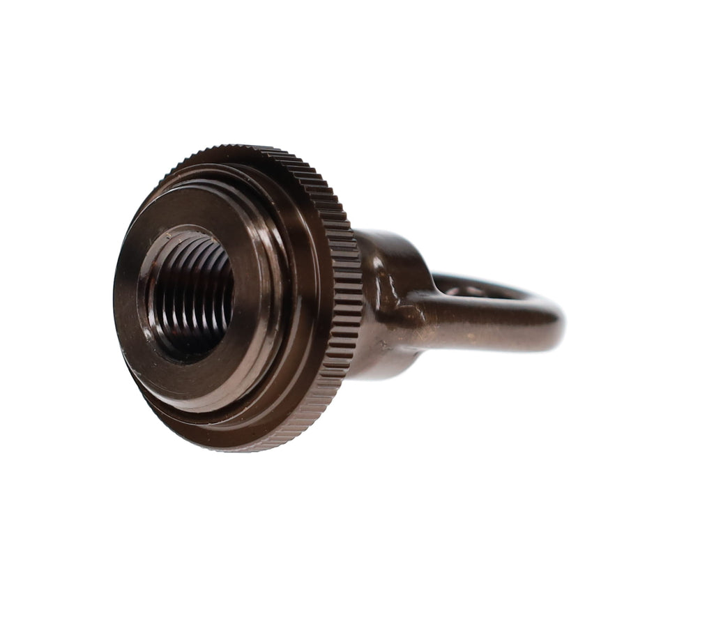 Cast Antique Bronze Screw Collar Canopy Set, 1/4F Tap, Mounting Hardware Kit (10951B)