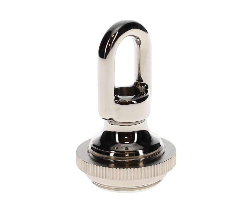 Cast Brass Screw Collar Loop, Tap 1/4IP, Slips 1-1/16" Hole, Nickel Finish (10996N)