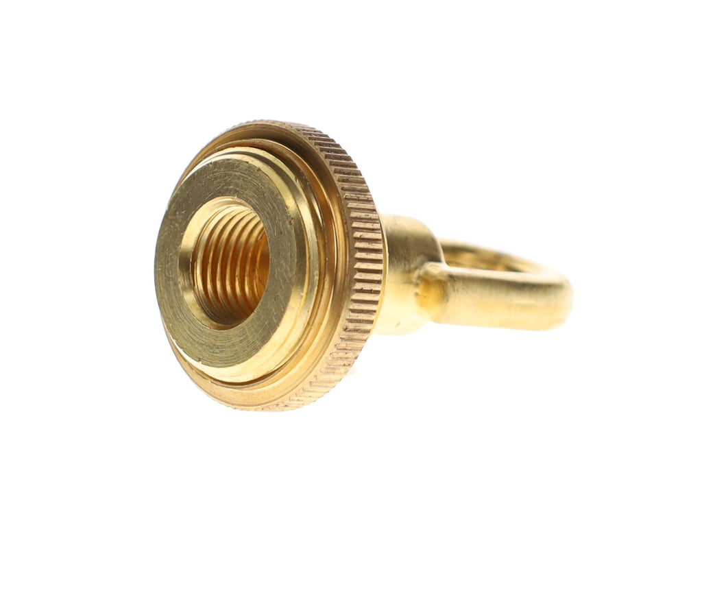 Cast Brass Screw Collar Loop, Tap 1/4IP, Slips 1-1/16" Hole, Unfinished Brass (10996U)