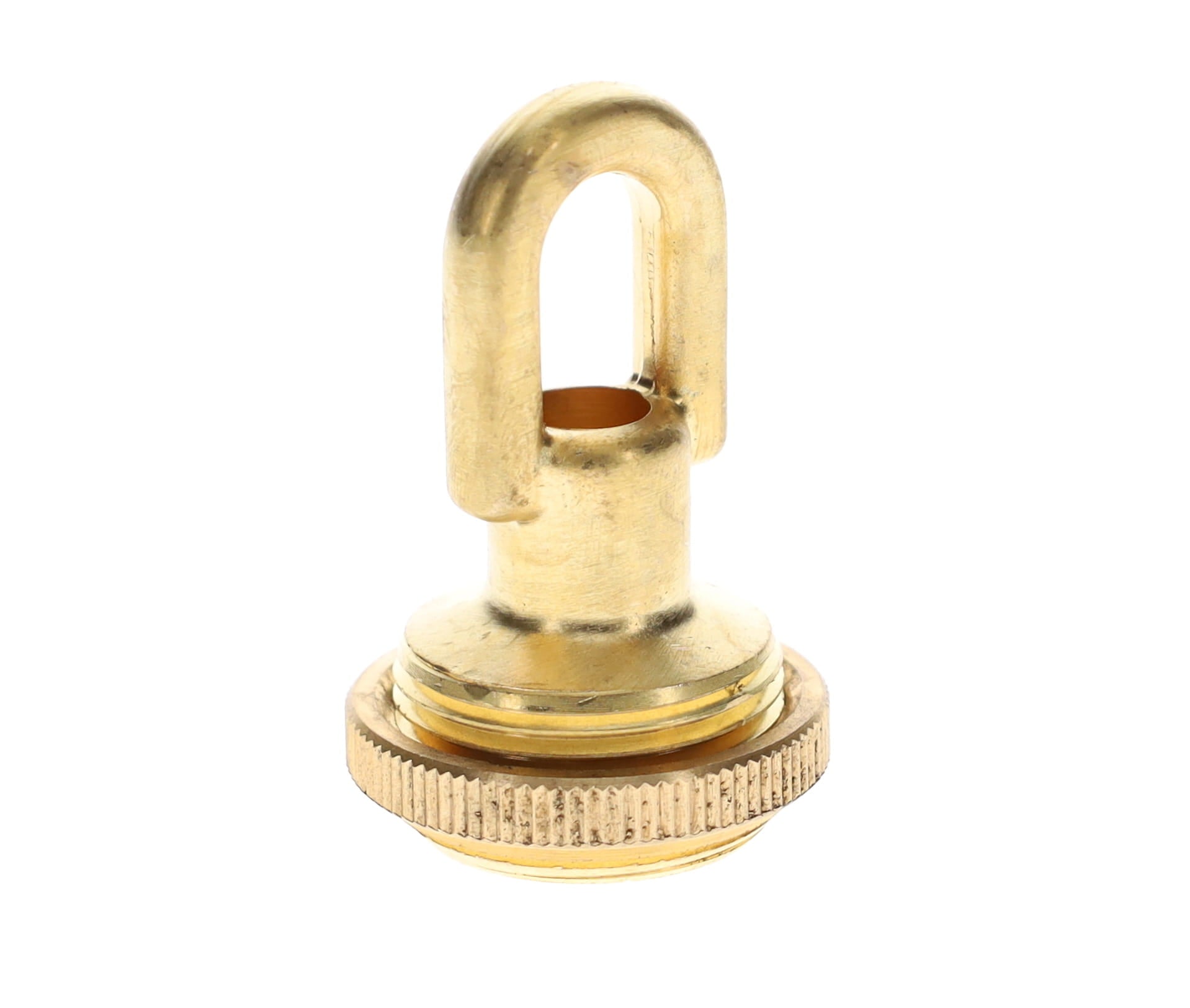 Cast Brass Screw Collar Loop, Tap 1/4IP, Slips 1-1/16" Hole, Unfinished Brass (10996U)