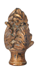 3-5/8" Tall Acanthus Style Large Lamp Finial 1/4-27F Tap (11030B)