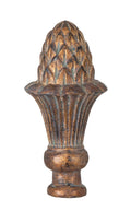 4-1/4" Tall Pineapple Style Large Lamp Finial, Copper 1/4-27 tap (11032B)