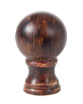 Brushed Brown Sphere Lamp Finial - 2" Height x 1-1/4" Wide, 1/4-27F Tap (11050PJ)