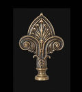 Fleur-de-lis Lamp Finial, 3-1/4" Tall 1/4-27 tap (11061A)