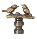 Two Birds Lamp Finial, 1-3/4" Tall, tap 1/4-27 (11062A)