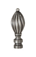 2-1/2" Tall Swirl Post Style Lamp Finial Nickel Finish (11064)