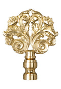 2-3/4" Tall Flower and Leaf Lamp Finial 1/4-27 Tap (11066)