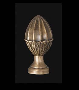 Acorn Style Lamp Finial, 2-1/8" Tall 1/4-27 tap (11074A)